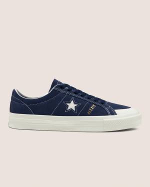 Converse CONS Alexis Sablone One Star Pro Mocka Låga Sneakers Blå | CV-796RFZ