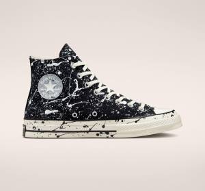 Converse Chuck 70 Archive Paint Splatter Höga Sneakers Svarta Grå | CV-459JOS