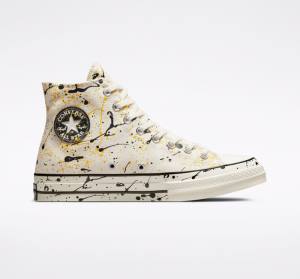 Converse Chuck 70 Archive Paint Splatter Höga Sneakers Svarta | CV-930PKB