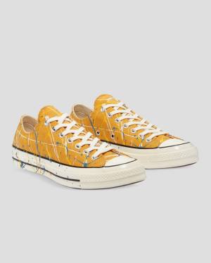 Converse Chuck 70 Archive Print Paint Splatter Låga Sneakers Gula | CV-263QYX