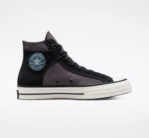 Converse Chuck 70 Crafted Canvas Höga Sneakers Svarta Vita | CV-156KNV