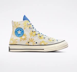 Converse Chuck 70 Sunny Floral Höga Sneakers Blå | CV-026RJH