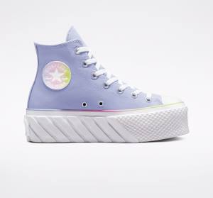 Converse Chuck Taylor All Star 2X Lift Platform Pastel Gradient Höga Sneakers Blå Vita | CV-216BPU