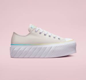 Converse Chuck Taylor All Star 2X Lift Platform Gradient Låga Sneakers Vita Blå | CV-708JIY