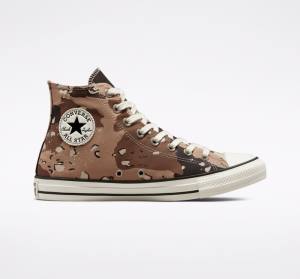 Converse Chuck Taylor All Star Archive Camo Höga Sneakers Bruna Svarta | CV-698HFV