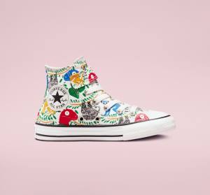 Converse Chuck Taylor All Star Easy-On Multicolored Animals Höga Sneakers Vita Olika Färger Svarta | CV-827IST