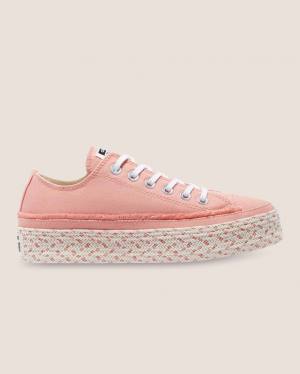 Converse Chuck Taylor All Star Espadrille Platform Låga Sneakers Rosa | CV-520RBF