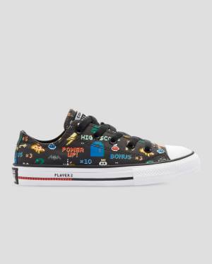 Converse Chuck Taylor All Star Gamer Print Låga Sneakers Svarta | CV-605IEC