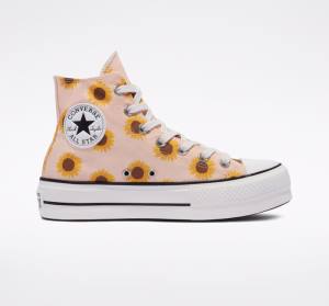 Converse Chuck Taylor All Star Lift Platform Summer Spirit Höga Sneakers Röda Vita | CV-178ZLI