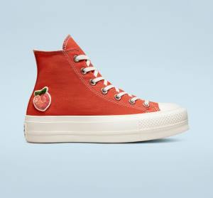 Converse Chuck Taylor All Star Lift Platform Peaches Höga Sneakers Orange Svarta | CV-421GSW