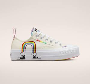 Converse Chuck Taylor All Star Lift Platform Pride Låga Sneakers Röda | CV-524DFK