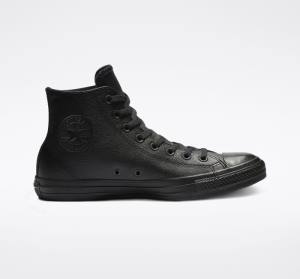 Converse Chuck Taylor All Star Läder Höga Sneakers Svarta | CV-281CVM