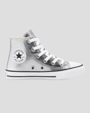 Converse Chuck Taylor All Star Metallic Höga Sneakers Silver | CV-013ISL