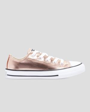 Converse Chuck Taylor All Star Metallic Låga Sneakers Guld Vita | CV-153GPC