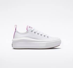 Converse Chuck Taylor All Star Move Platform Låga Sneakers Vita Lila Vita | CV-547VRM