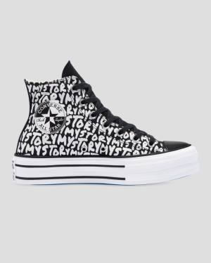 Converse Chuck Taylor All Star My Story Double Stacked Lift Höga Sneakers Svarta | CV-319OMC