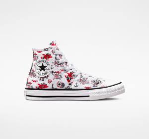 Converse Chuck Taylor All Star Pirates Höga Sneakers Vita Röda Svarta | CV-784OPB