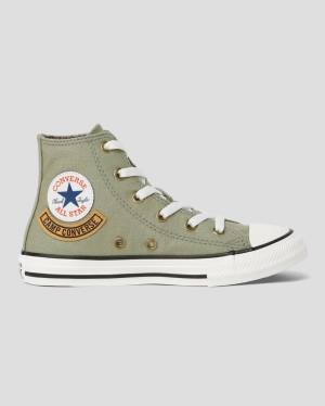 Converse Chuck Taylor All Star Pocket Camp Höga Sneakers Gröna | CV-563KMC