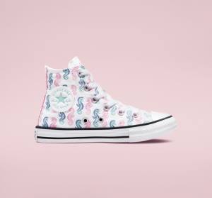 Converse Chuck Taylor All Star Seahorses Höga Sneakers Vita Rosa Ljus | CV-830SEP