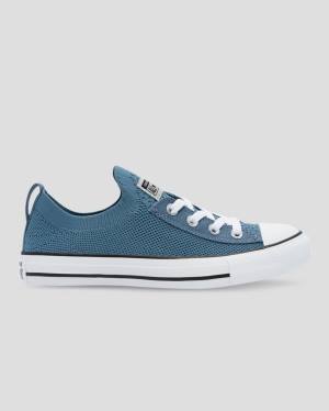 Converse Chuck Taylor All Star Shoreline Knit Glitter Låga Sneakers Blå | CV-082TOP