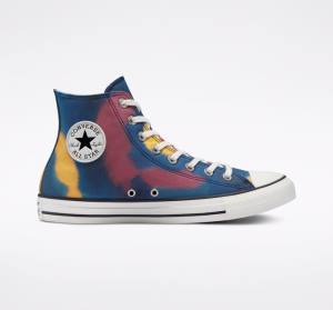 Converse Chuck Taylor All Star Tie-Dye Höga Sneakers Blå Olika Färger | CV-159HMK