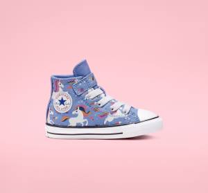 Converse Chuck Taylor All Star Unicons Hook and Loop Höga Sneakers Ljusblå Svarta Vita | CV-126LJZ