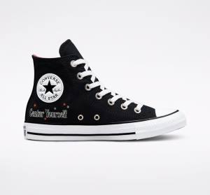 Converse Chuck Taylor All Star You Are On The Right Path Höga Sneakers Svarta Vita | CV-719UHF