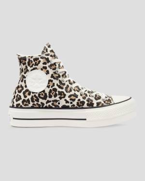 Converse Chuck Taylor Lift Leopard Print Platform Höga Sneakers Leopard | CV-432GXV