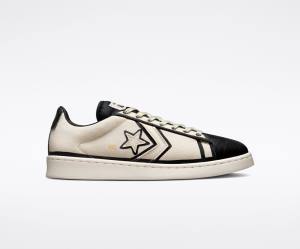 Converse Joshua Vides Pro Läder Låga Sneakers Beige Vita Svarta | CV-741NGH