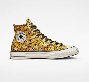 Converse Peanuts Chuck 70 Höga Sneakers Gula Guld | CV-125FGQ