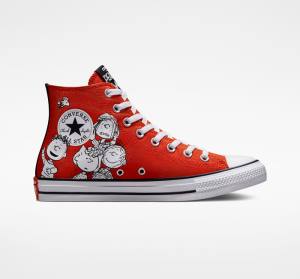 Converse Peanuts Chuck Taylor All Star Höga Sneakers Röda Svarta Vita | CV-046HQN