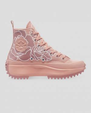 Converse Run Star Hike Floral Höga Sneakers Rosa | CV-670GXC