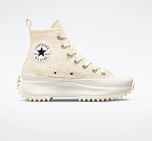 Converse Run Star Hike Platform Daisy Höga Sneakers Beige Vita | CV-503QNG