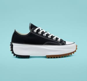 Converse Run Star Hike Platform Låga Sneakers Svarta Vita | CV-931FKU