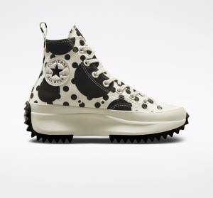 Converse Run Star Hike Platform Polka Dots Höga Sneakers Svarta | CV-320PWD