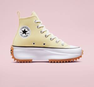 Converse Run Star Hike Platform Seasonal Color Höga Sneakers Citron Svarta Vita | CV-417YCV