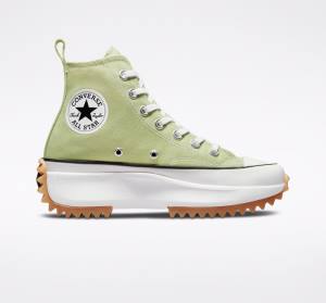 Converse Run Star Hike Platform Seasonal Color Höga Sneakers Olivgröna Svarta Vita | CV-589KRV