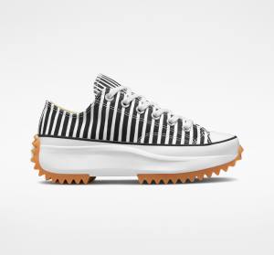 Converse Run Star Hike Platform Stripes Låga Sneakers Vita Svarta Vita | CV-250MBJ