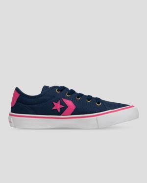 Converse Star Replay Låga Sneakers Blå Rosa | CV-643XPS