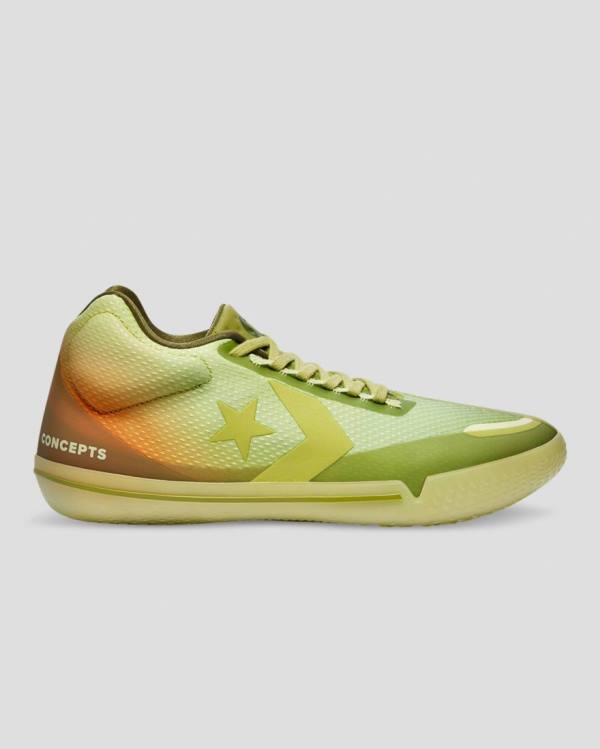 Converse All Star Pro BB Evo Concepts Höga Sneakers Gröna | CV-735JMS