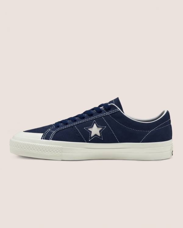 Converse CONS Alexis Sablone One Star Pro Mocka Låga Sneakers Blå | CV-713XAE