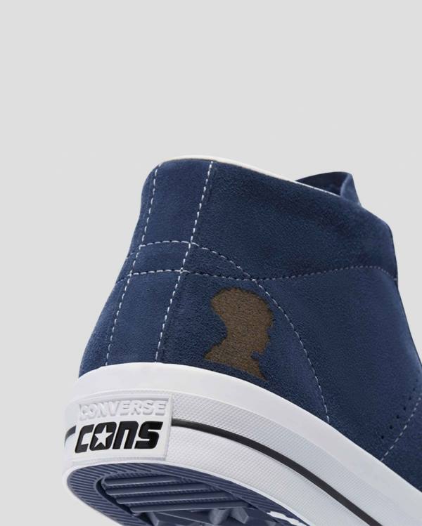 Converse CONS One Star Pro Ben Raemers Foundation Höga Sneakers Blå | CV-651HNQ