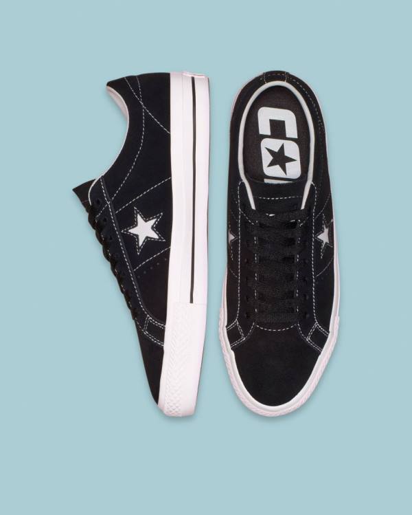 Converse CONS One Star Pro Mocka Låga Sneakers Svarta | CV-245HPF