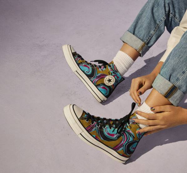 Converse Chuck 70 '90s Marbled Höga Sneakers Turkos | CV-580XQI