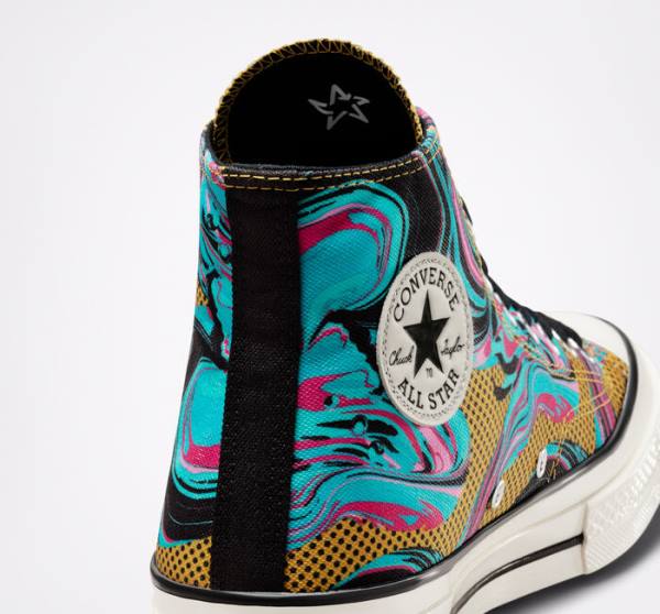 Converse Chuck 70 '90s Marbled Höga Sneakers Turkos | CV-761LRM