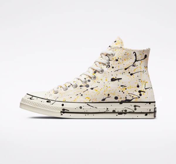 Converse Chuck 70 Archive Paint Splatter Höga Sneakers Svarta | CV-930PKB