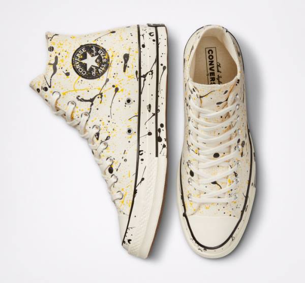 Converse Chuck 70 Archive Paint Splatter Höga Sneakers Svarta | CV-930PKB