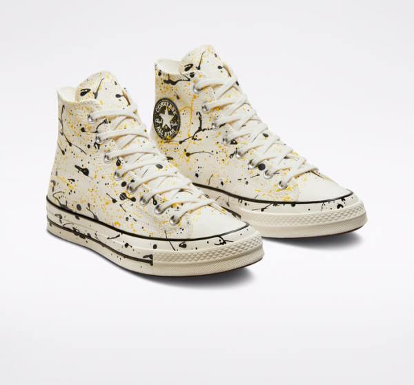 Converse Chuck 70 Archive Paint Splatter Höga Sneakers Svarta | CV-930PKB