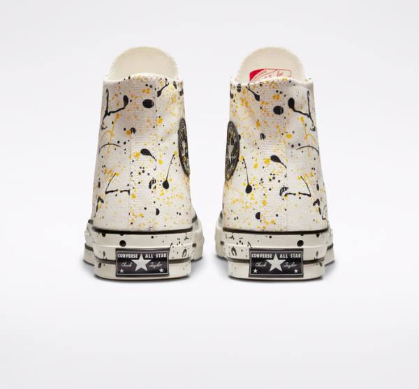 Converse Chuck 70 Archive Paint Splatter Höga Sneakers Svarta | CV-930PKB