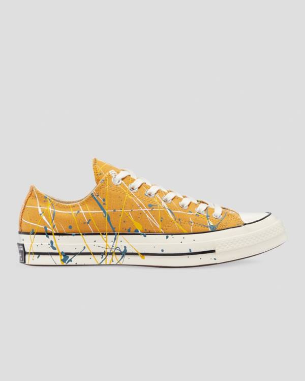 Converse Chuck 70 Archive Print Paint Splatter Låga Sneakers Gula | CV-263QYX